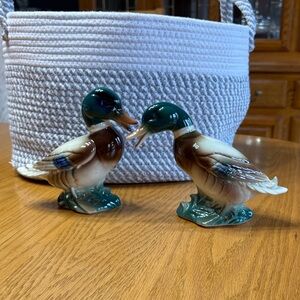 Vintage Ceramic Mallard Duck Figurines 1950’s - Pair Perfect